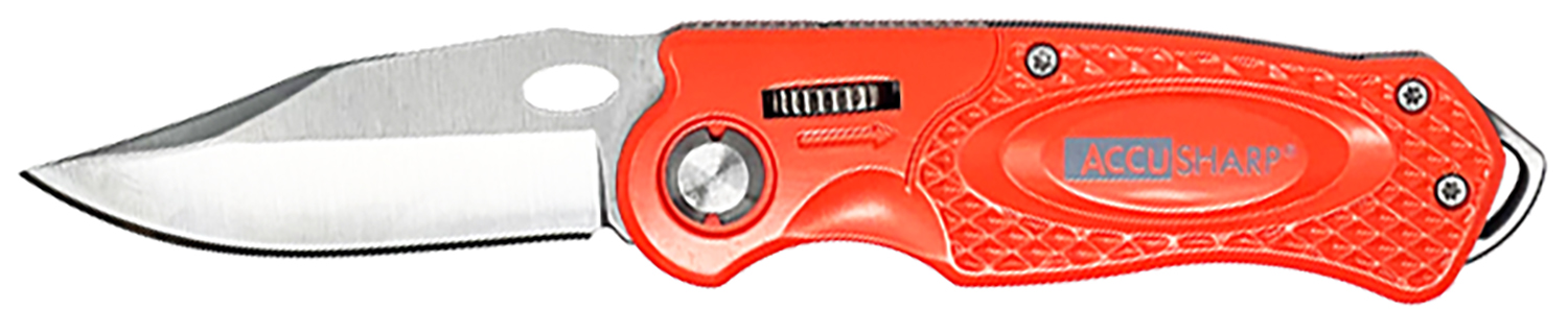 AccuSharp Sport 3" Folding Stainless Steel Blade Orange Handle - FPI