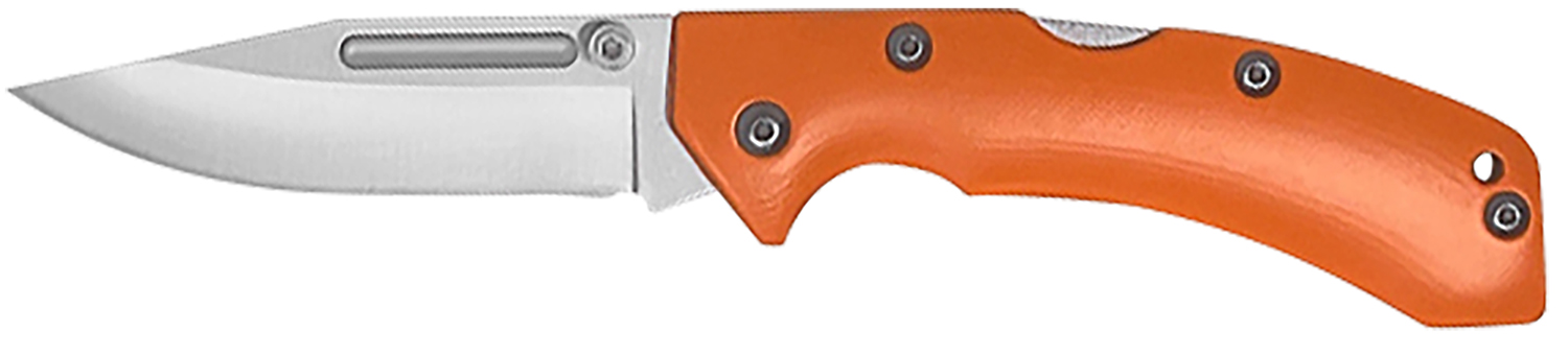 AccuSharp 712C Lockback Knife 3 in Clip Point Stainless Steel Blaze Orange 