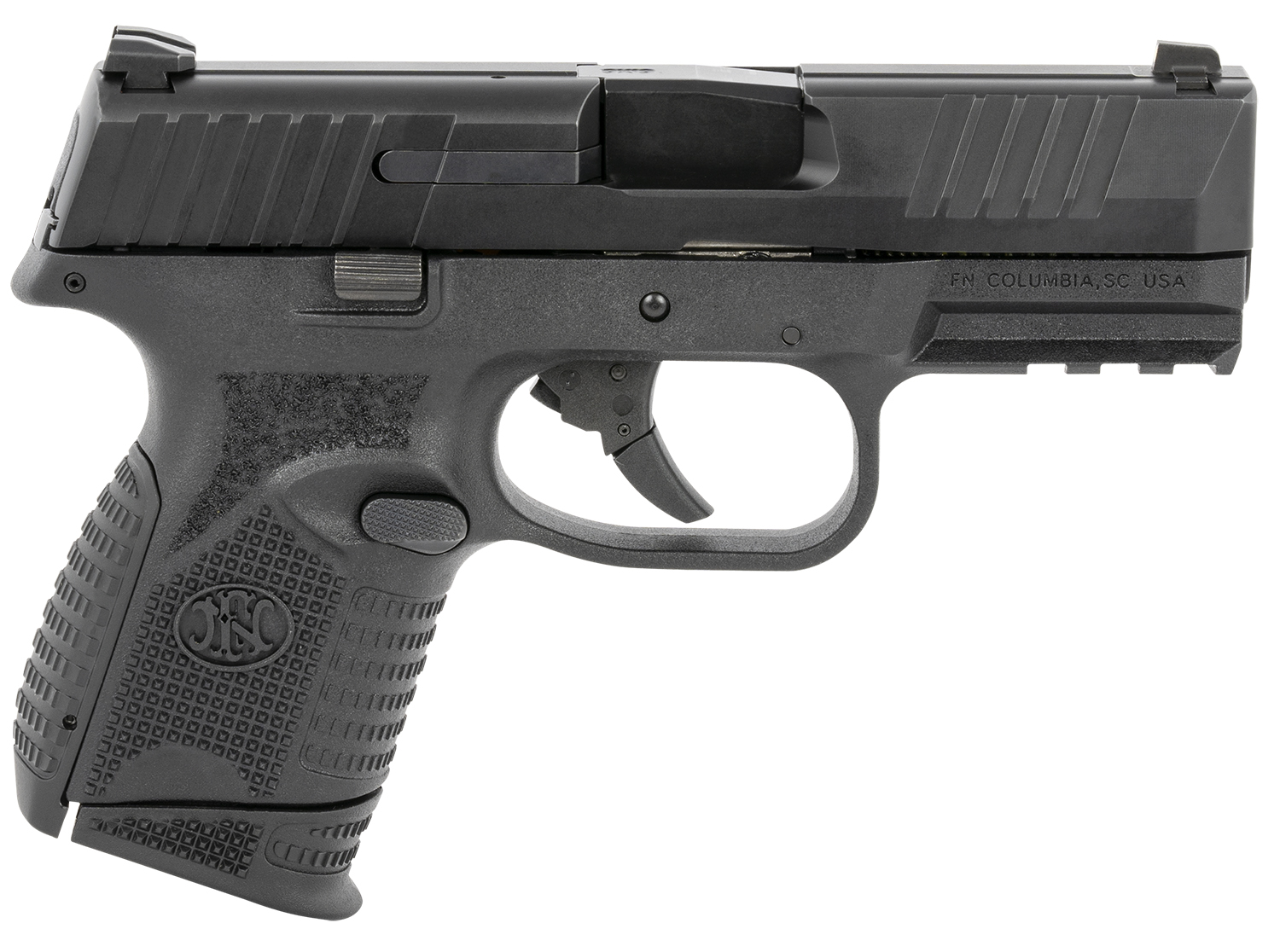 FN 66100816 509C  Steel Frame 9mm Luger 10+1, 3.70" Black Steel Barrel, Matte Black Serrated Stainless Steel Slide & Polymer Frame w/Picatinny Rail, Black Interchangeable Backstrap Grip, Ambidextrous