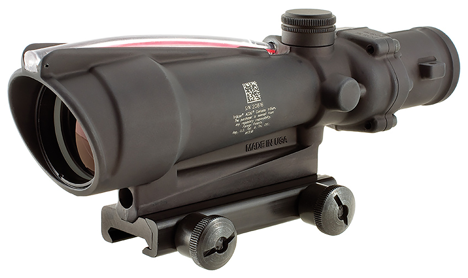 Trijicon 100145 ACOG  Matte Black 3.5x35mm Illuminated Red Chevron .223/5.56 BDC Reticle