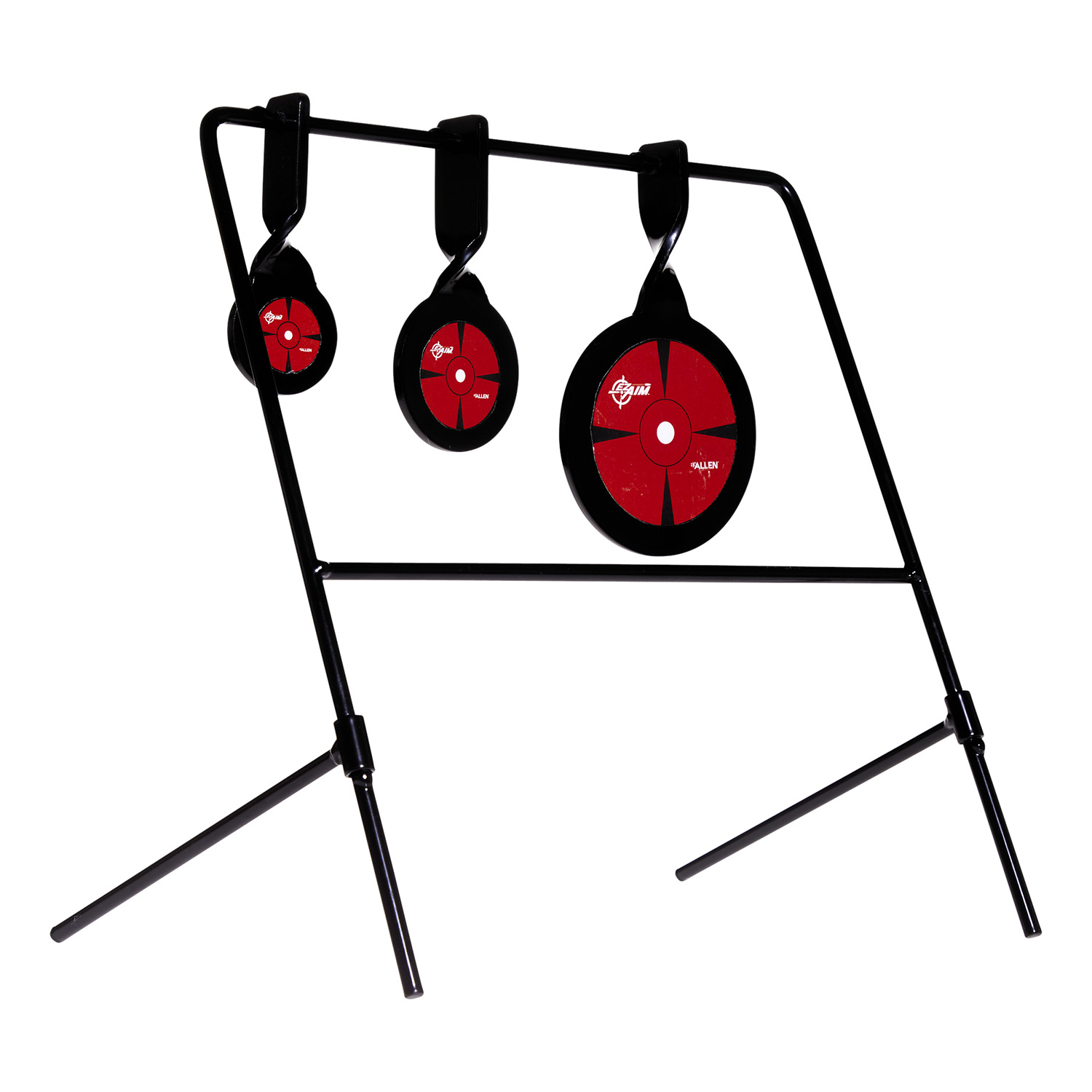 Allen EZ-Aim Triple Deflector Spinner Target System Rimfire .22 Cal. & Air Guns 10.75"W x 12.5"H Black/Red
