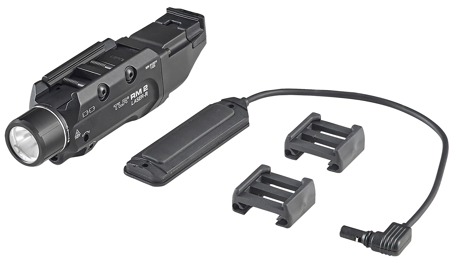 Streamlight TLR RM 2 Laser, Tac Light w/laser, 1,000 Lumens, Black, Includes Tail Cap Switch, Remote Pressure Switch, Mounting Clips, Key Kit 69447