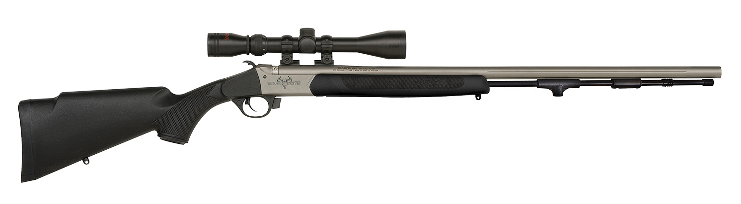 Traditions R574110440 Pursuit XT 50 Cal 209 Primer 26 Stainless Cerakote Black Synthetic Stock 3-9x40 Scope