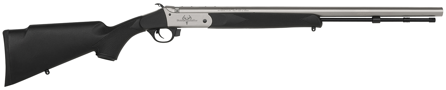 Traditions R72110840 Buckstalker XT 50 Cal 209 Primer 24 Stainless Cerakote Black Synthetic Stock