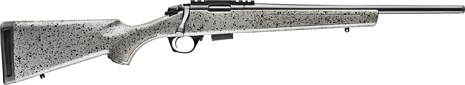 Bergara Rifles BMR003 BMR  Full Size 22 WMR 5+1/10+1 18 Matte Blued Steel Threaded Barrel & Drilled & Tapped Steel Receiver, Fixed Gray/Black Speckled Synthetic Stock