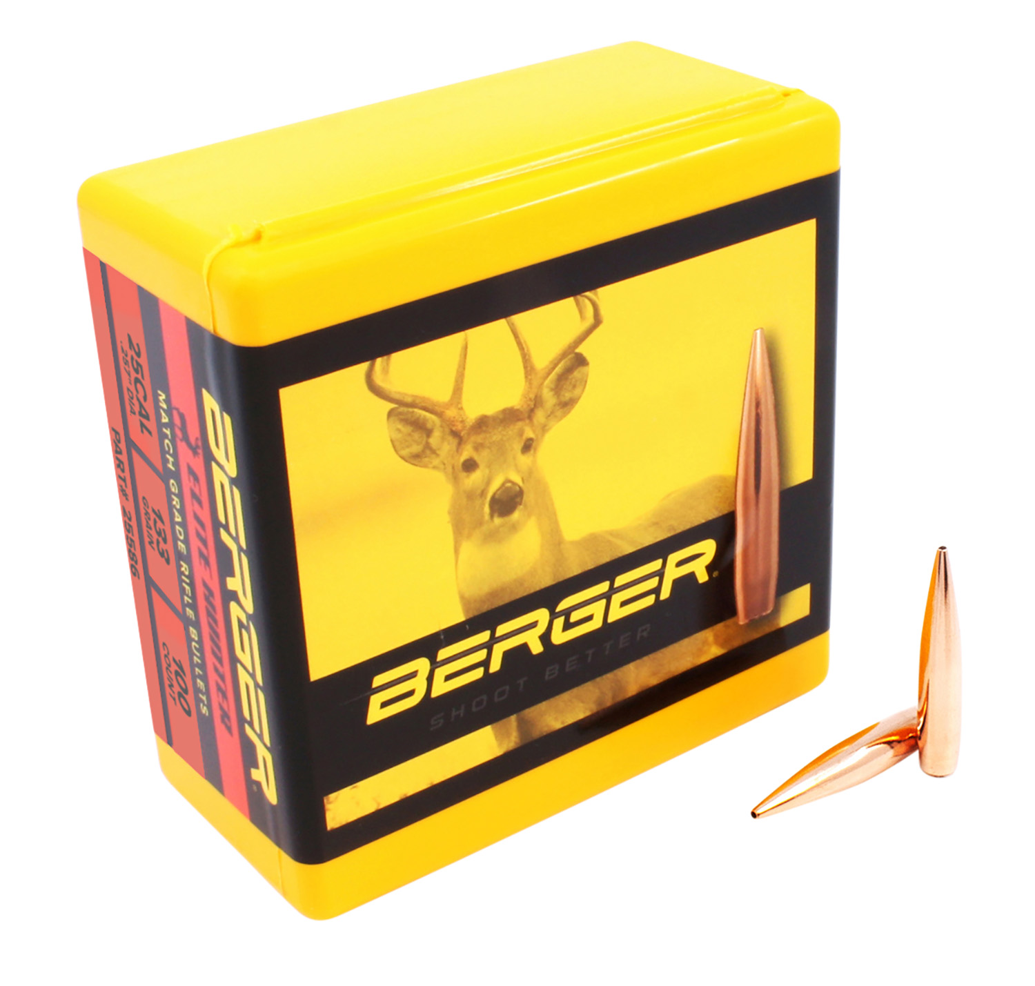 Berger Bullets 25586 Elite Hunter Outer Limits 25Cal 133gr Boat Tail 100/Box