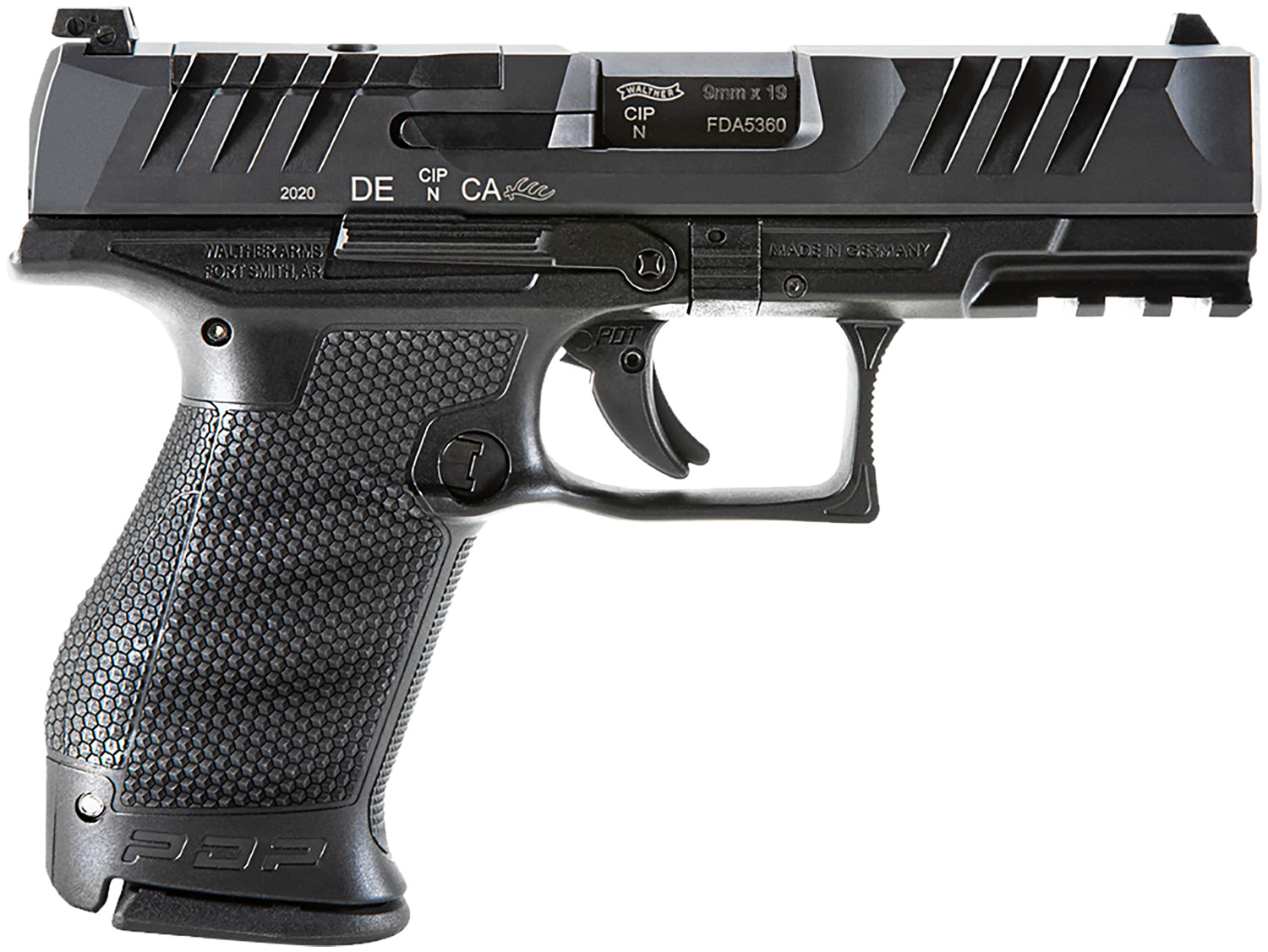 Walther Arms 2851229 PDP Compact Optic Ready 9mm Luger 4" 15+1 Black Black Steel Slide Performance Duty Textured Black Polymer Grip
