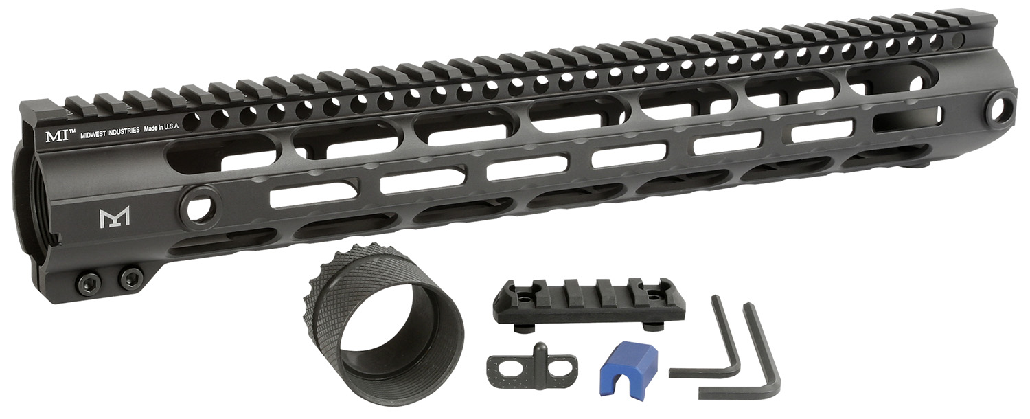 Midwest Industries MICRL30815 AR-308 15" Combat Handguard Black Anodized