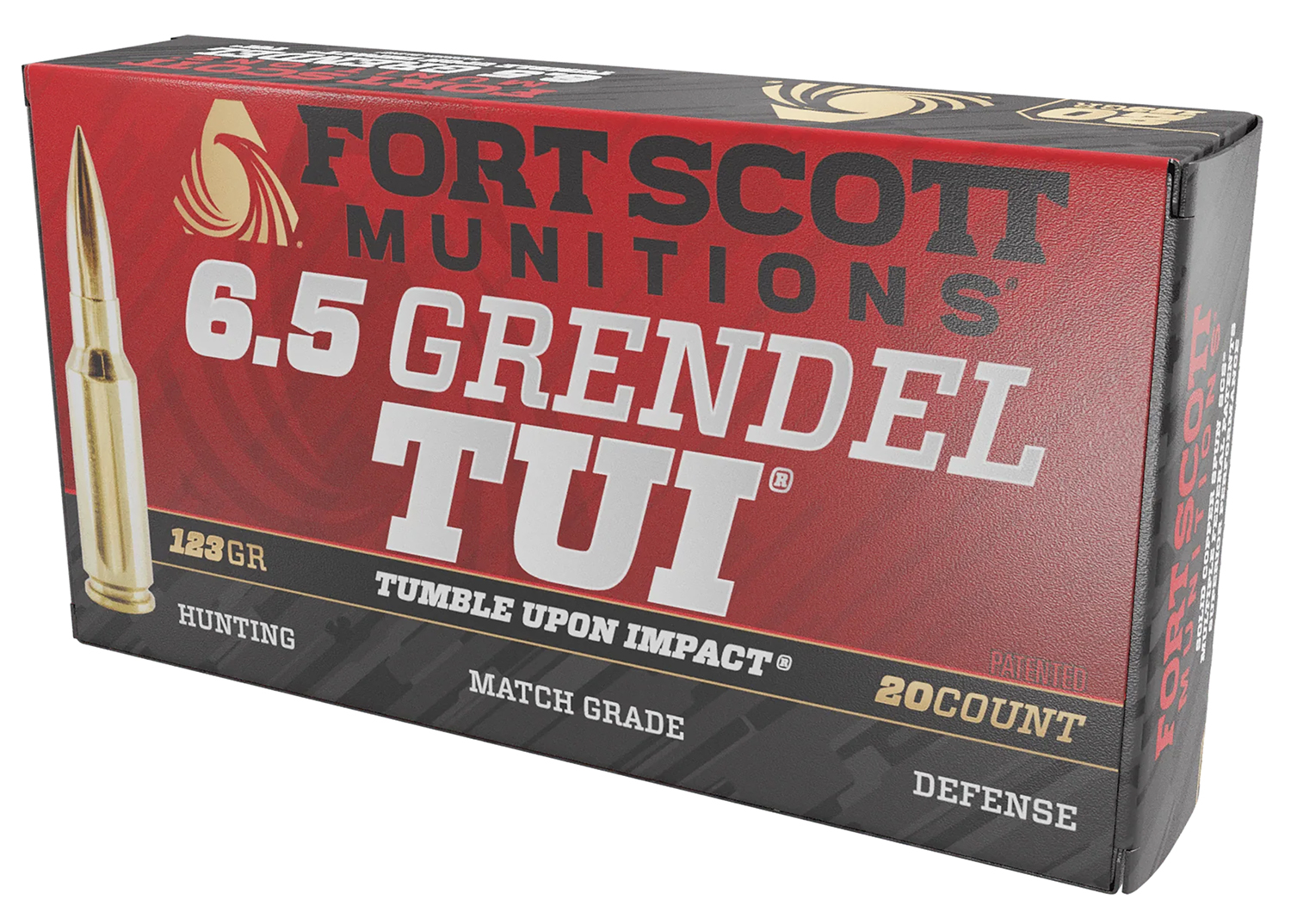 Fort Scott 65GR123SCV2 6.5 Grendel 123gr Solid Copper TUI Ammo 20 Rounds - Fort Scott Munitions - 6.5 Grendel