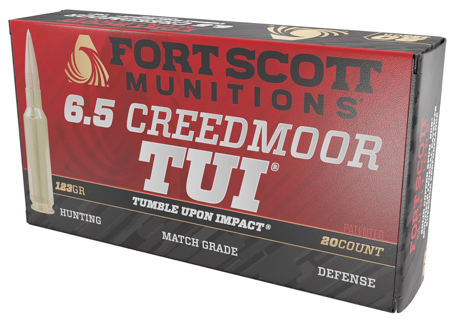 Fort Scott 65CM123SCV11 6.5 Creedmoor 123gr Solid Copper TUI Ammo 20 Rds - Fort Scott Munitions - 6.5 Creedmoor