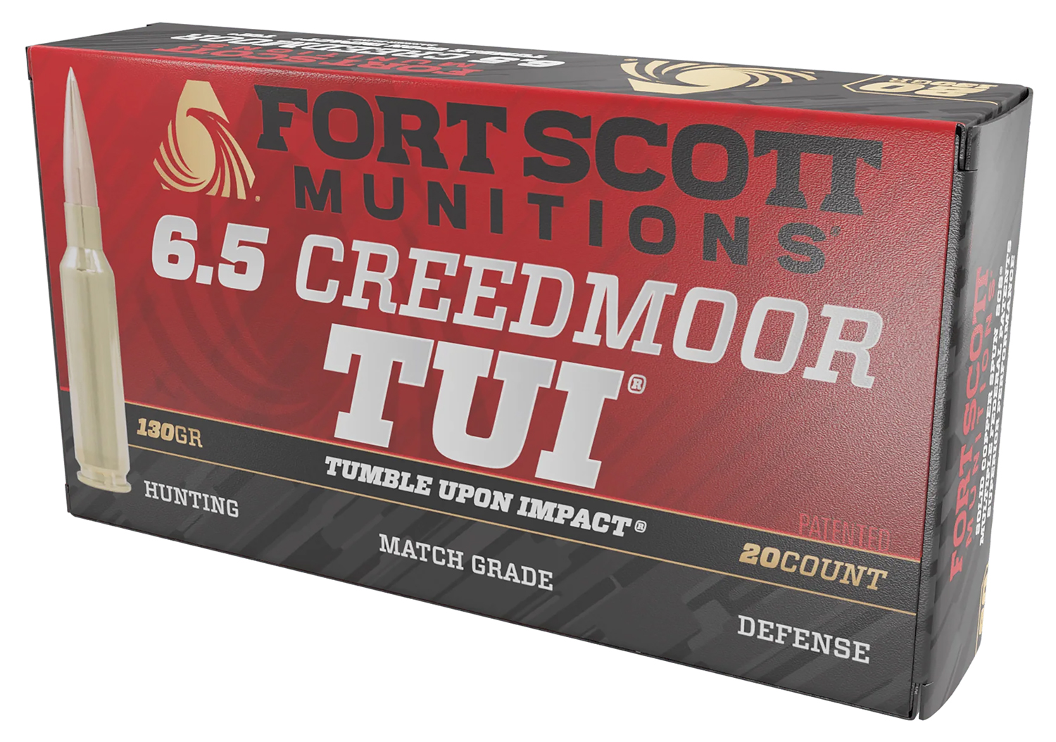 FORT SCOTT MUNITIONS 6.5 Crdmr SCS TUI 130Gr 20rd Rifle Ammo 6.5CM-130-SCV2