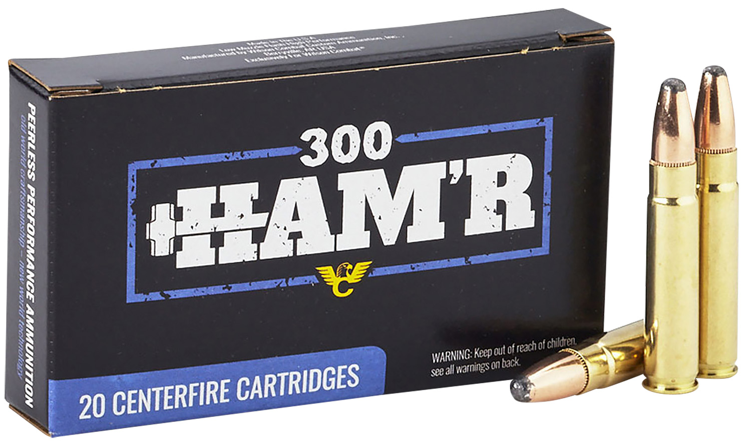 Wilson Combat 300 HAM'R 130 Grain HOT-CORE Brass Cased Pistol Ammunition - 20 Rounds