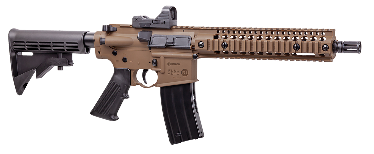 CROSMAN Full Auto R1 CO2-Powered BB Air Rifle with Red Dot Sight (CFAR1X)
