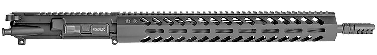HM Defense 16MBUP556L MonoBloc Upper  223 Remk, 5.56x45mm NATO 16 Black Cerakote Barrel 7075-T6 Aluminum Black Anodized Receiver, 15 M-LOK Free-Float Handguard with Long Rail for AR-15