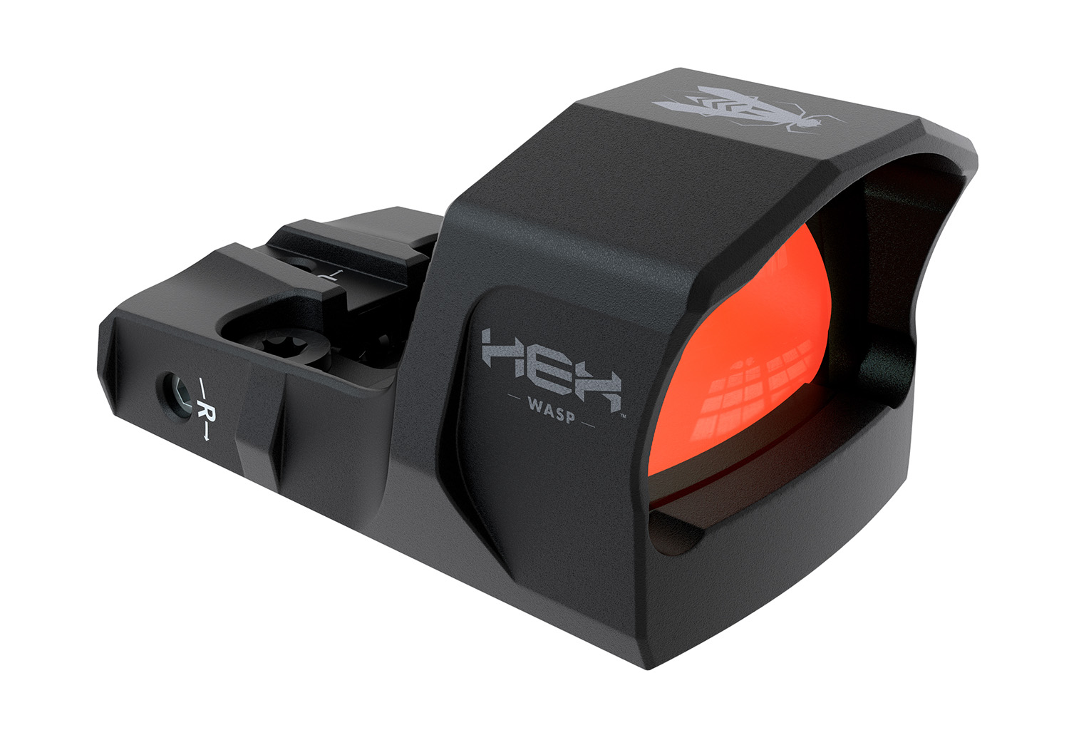 HEX Optics Wasp Low-Profile Direct Mount, 3.5 MOA Red Dot, Auto-Dimming, 1x Magnification, IPX7 Waterproof, Anodized Aluminum