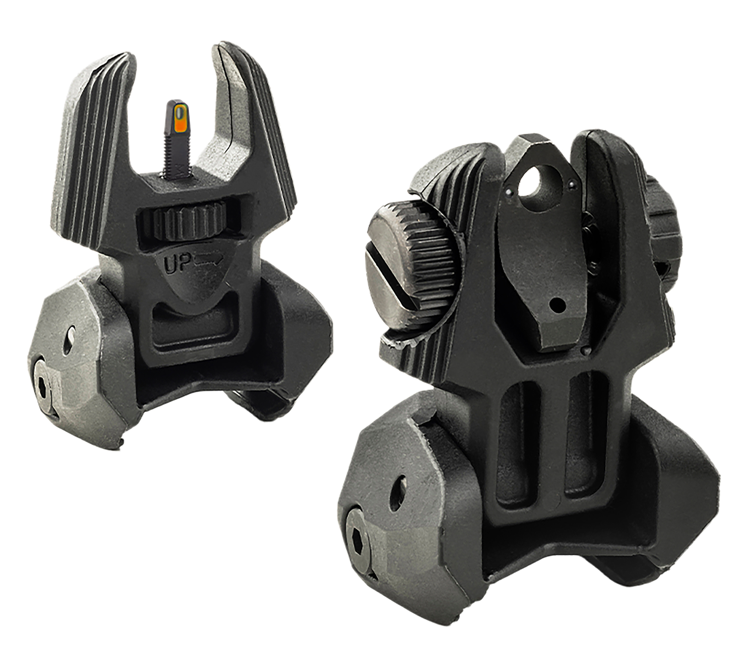 Meprolight 403220 FRBS Flip Backup Sights 2 Dot Rear/Orange Front Black