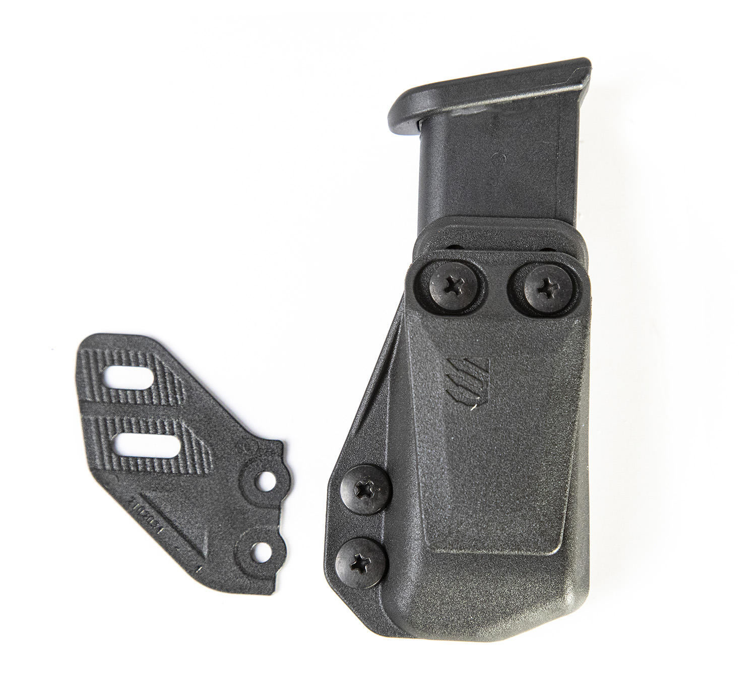 Blackhawk 416A03BK Stache Mag Carrier IWB Single Stack Belt Clip Mount Fits Belts 1.50 Wide Black Polymer Ambidextrous