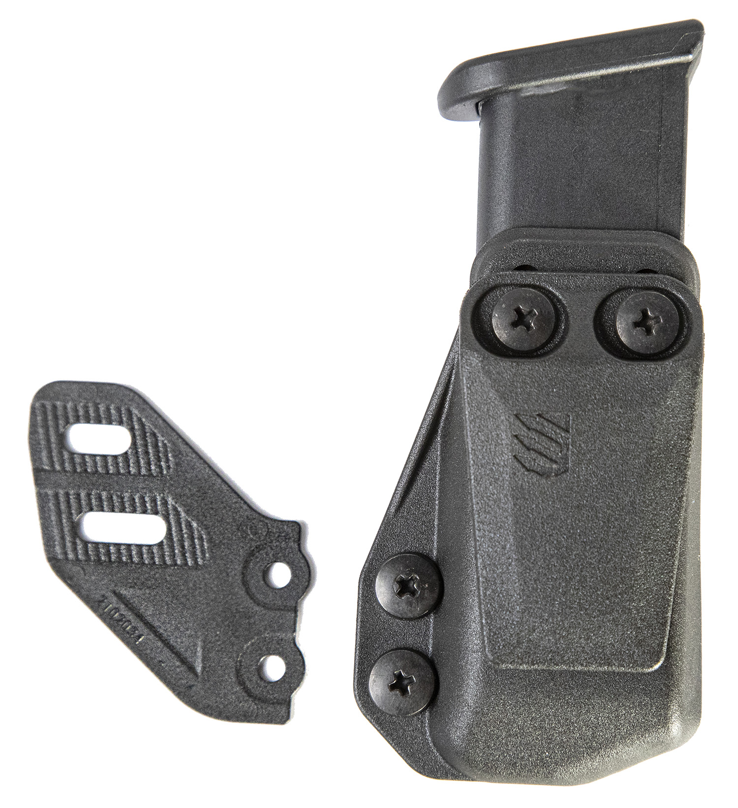 Blackhawk 416A02BK Stache Mag Carrier IWB Double Stack Belt Clip Mount Fits Belts 1.50 Wide Black Polymer Ambidextrous