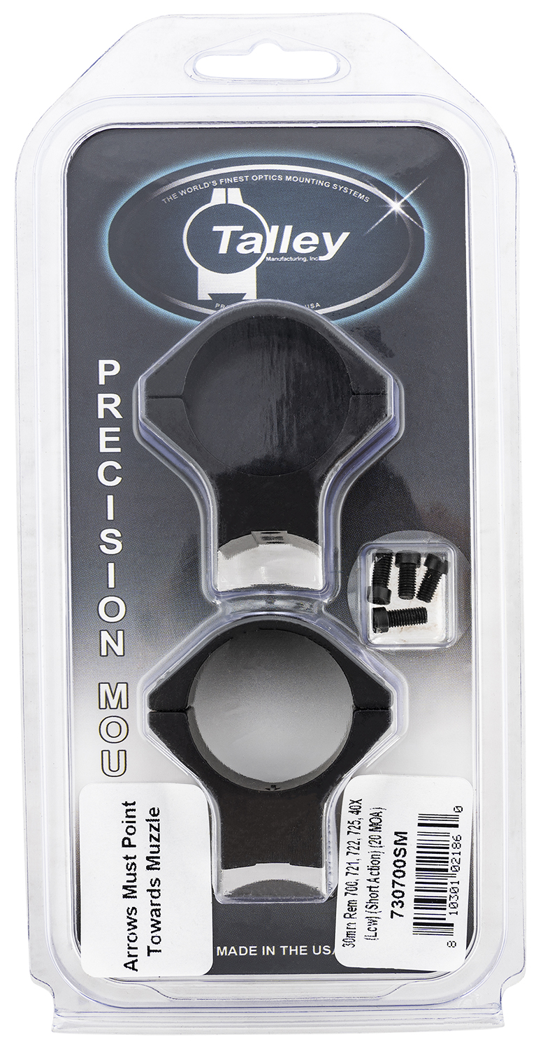 Talley 730700SM Scope Mount/Ring Combo 30mm Tube Black Anodized Aluminum