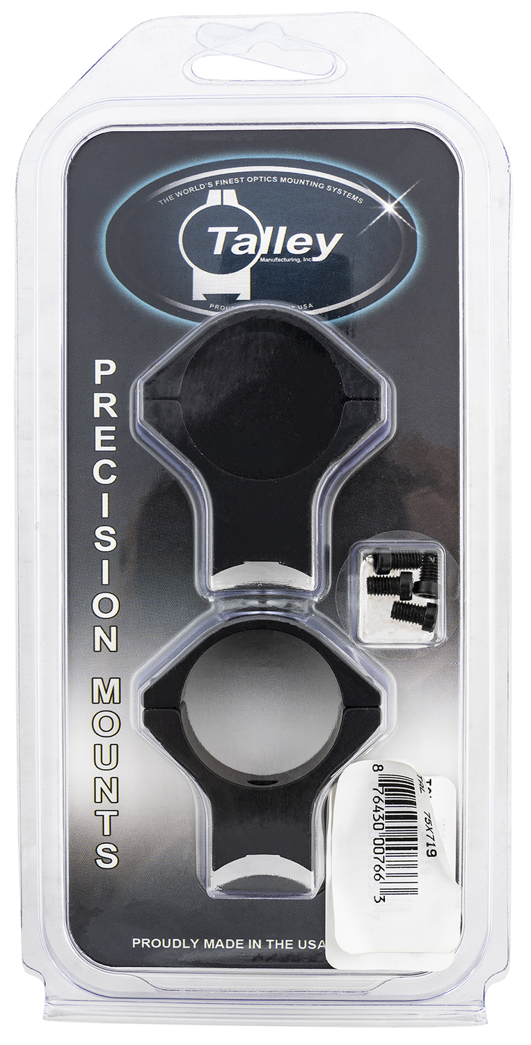 Talley 75X719 Scope Mount/Ring Combo  Black Anodized Aluminum 30mm Tube Savage (8-40) Round Receiver w/Accutrigger High Rings 0 MOA