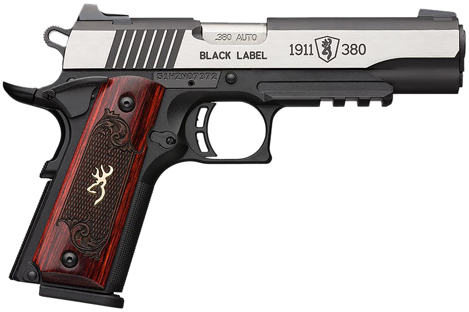 Browning 1911-380 Black Label Medallion Pro 4.25in Barrel 8+1 Single Action