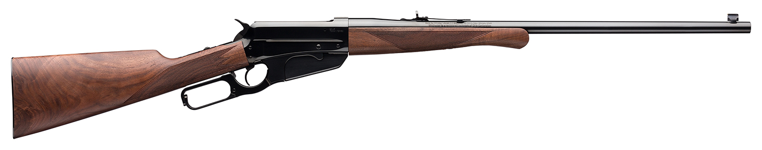 Winchester Repeating Arms 534286154 Model 1895 High Grade Full Size 405 Win 4+1 24" Gloss Blued Button-Rifled Barrel, Drilled & Tapped Steel Receiver, Grade III/IV Walnut Straight Grip Stock