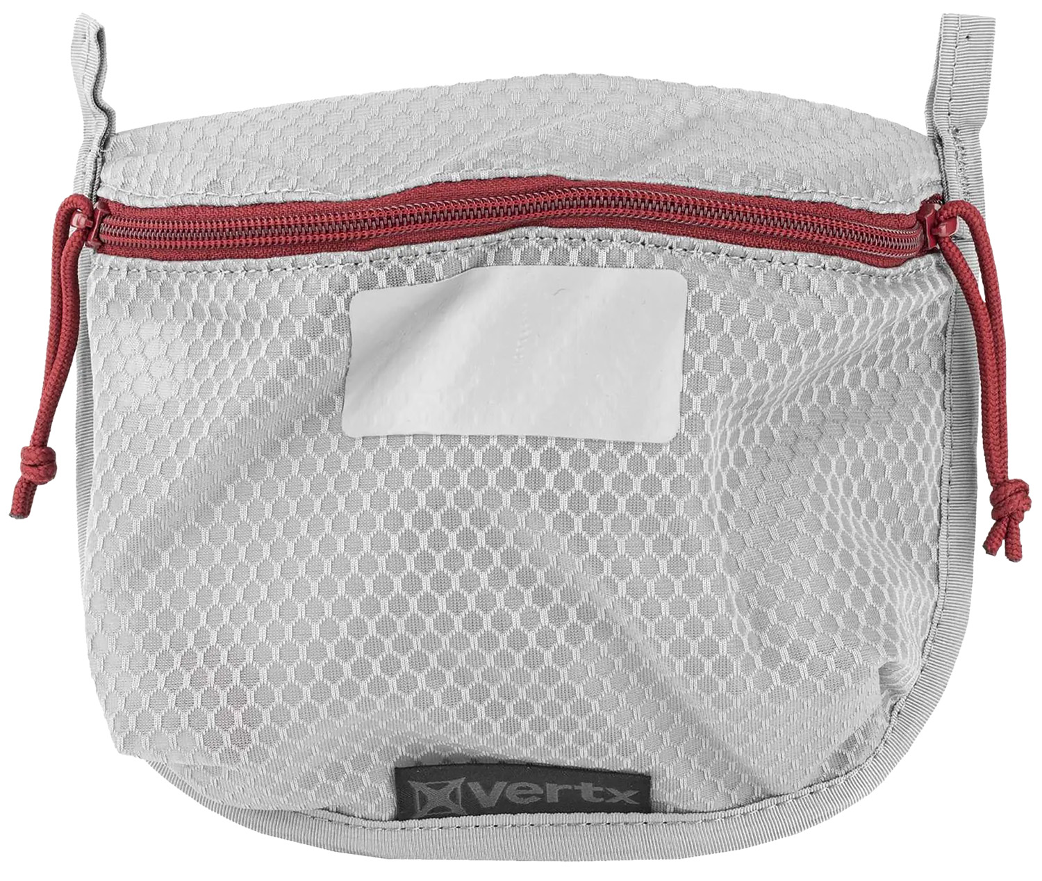 Vertx VTX5200AGYNA Overflow Pouch Medium Size made of White Nylon with Mesh & Red Accents, YKK Zipper & Durable Hook Back Panel 5 W x 7.25 H Dimensions