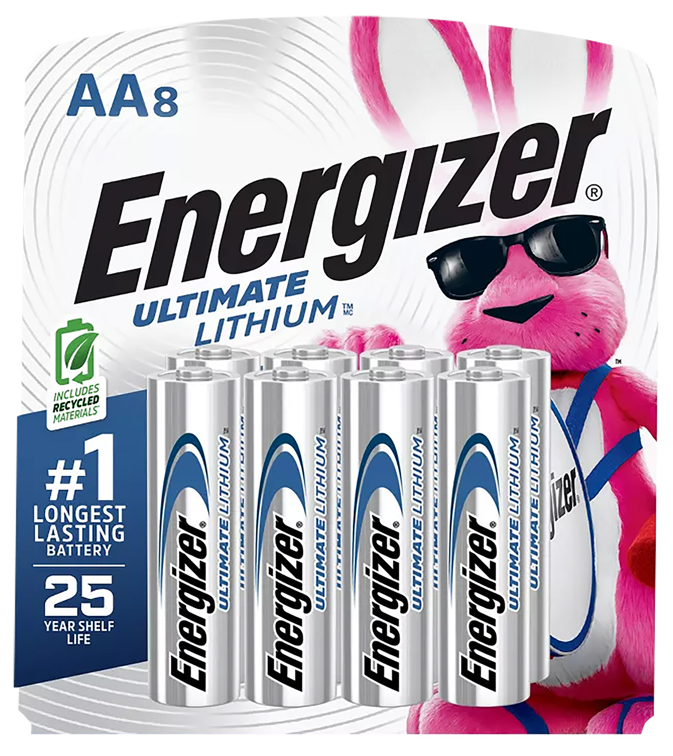 Energizer AA Ultimate 1.5V Lithium Batteries, 8-Pack
