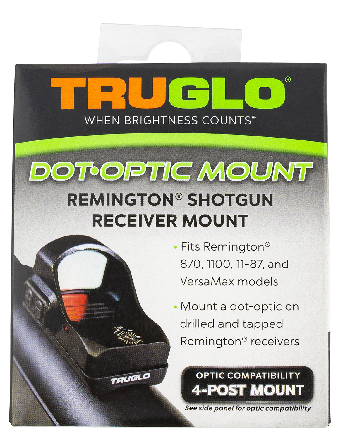 TruGlo TGTG8955R1 Shotgun Receiver Mount Black Remington 4 Post Mounting-img-0