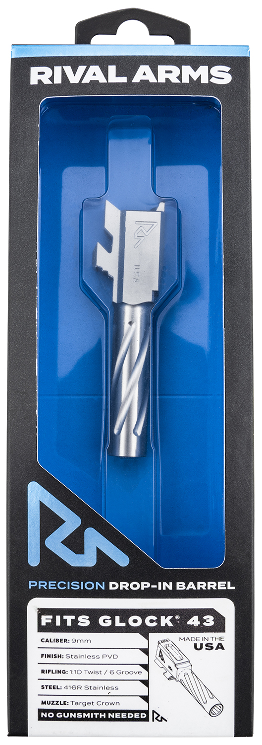 Rival Arms RA-RA20G301D 9mm 3.41" Stainless PVD Barrel for Glock 43/43X