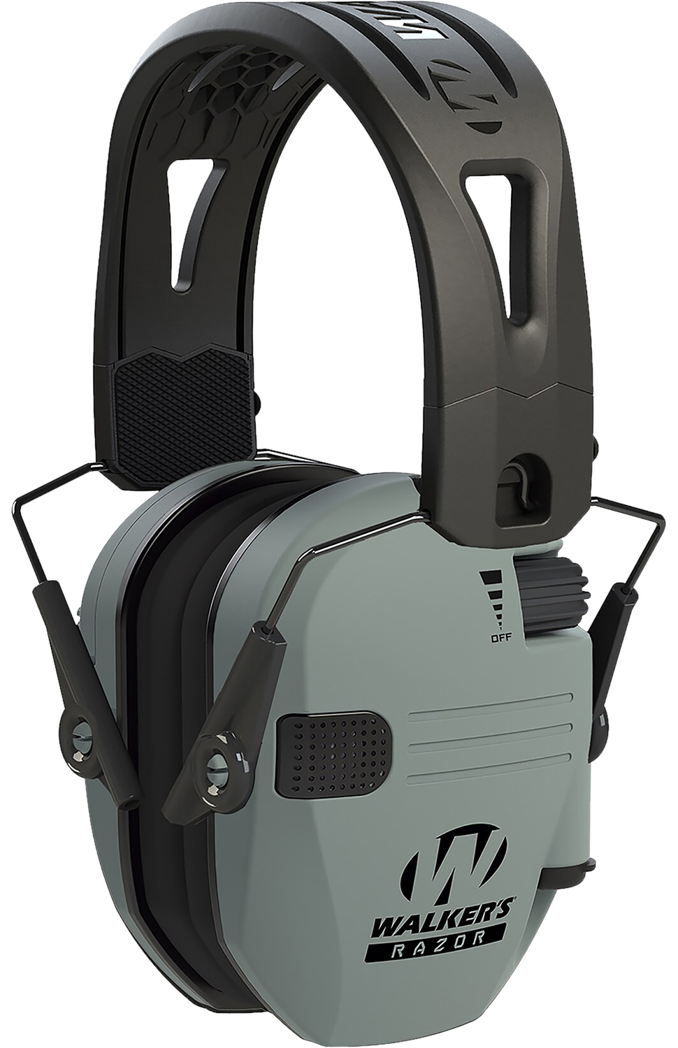 WALKER'S GAME EAR Razor Tacti-Grip Battleship Gray Electronic Earmuffs