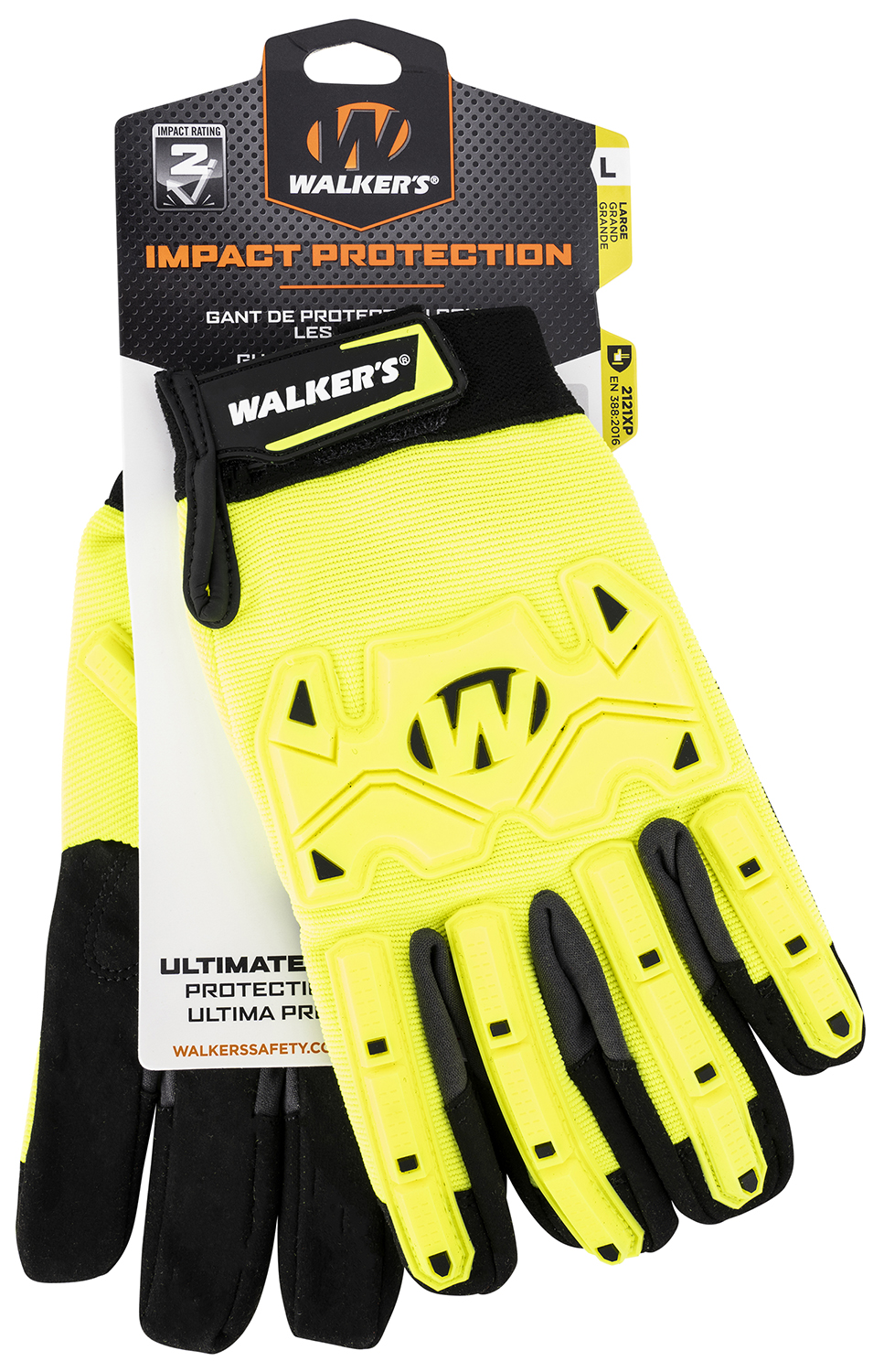 Walker's GWPSFHVFFIL2XL Impact Protection Gloves Yellow/Black...-img-0