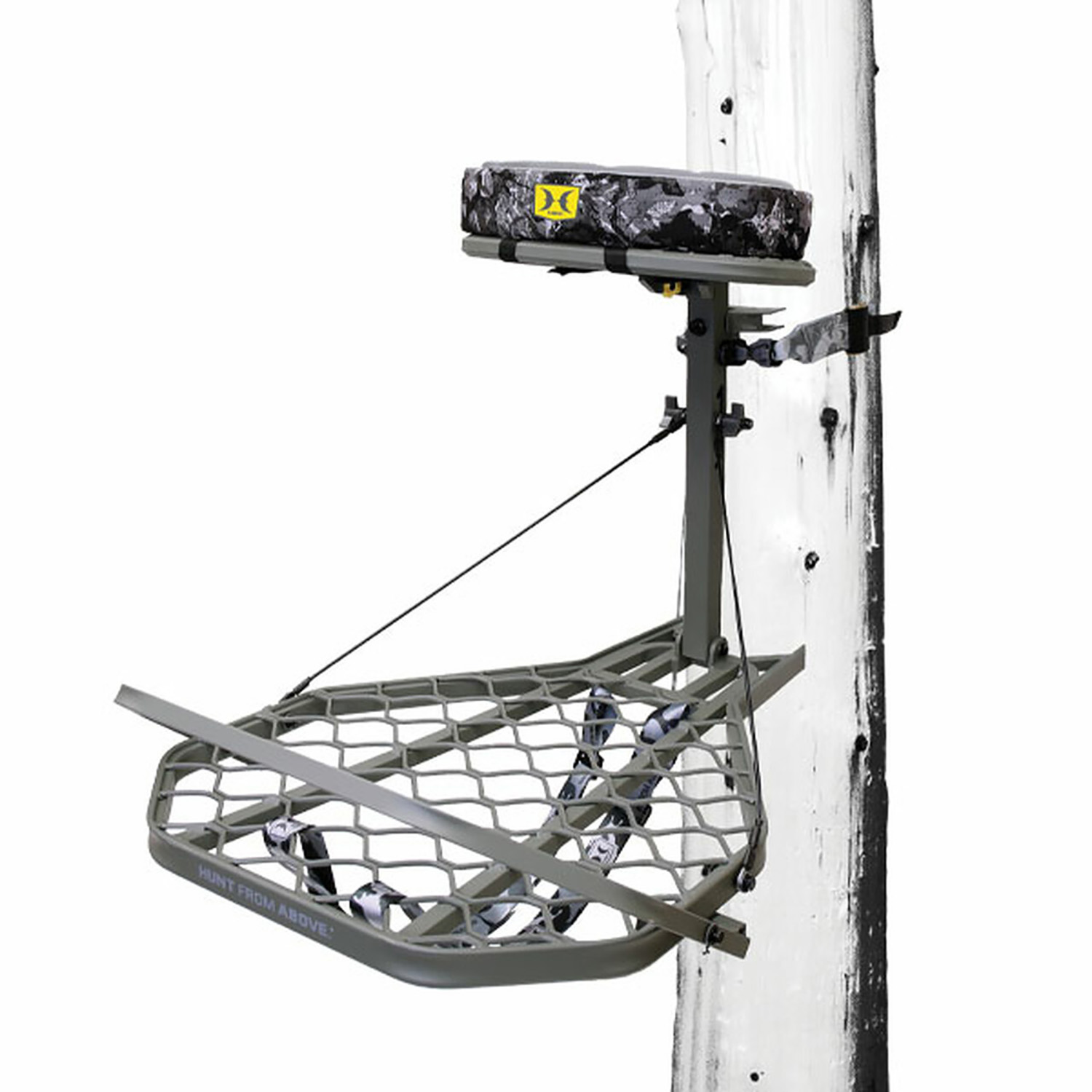 Hawk HWKHF2025 Helium Pro Hang-On Tree Stand Aluminum 24"x30" Gray