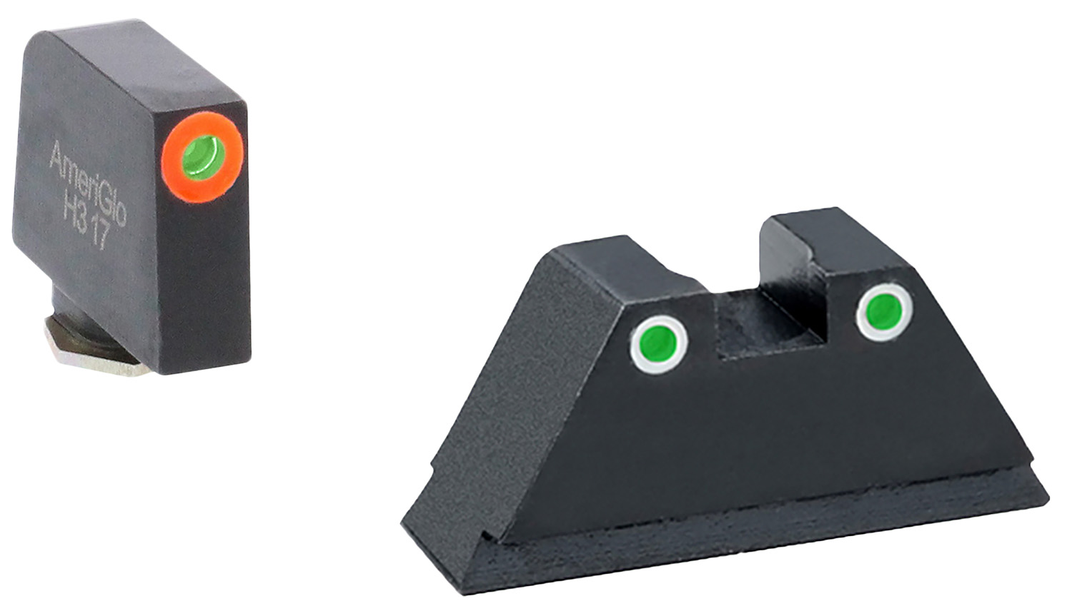 AmeriGlo GL331 Optic Compatible Sight Set for Glock Gen 1-5 suppressor height