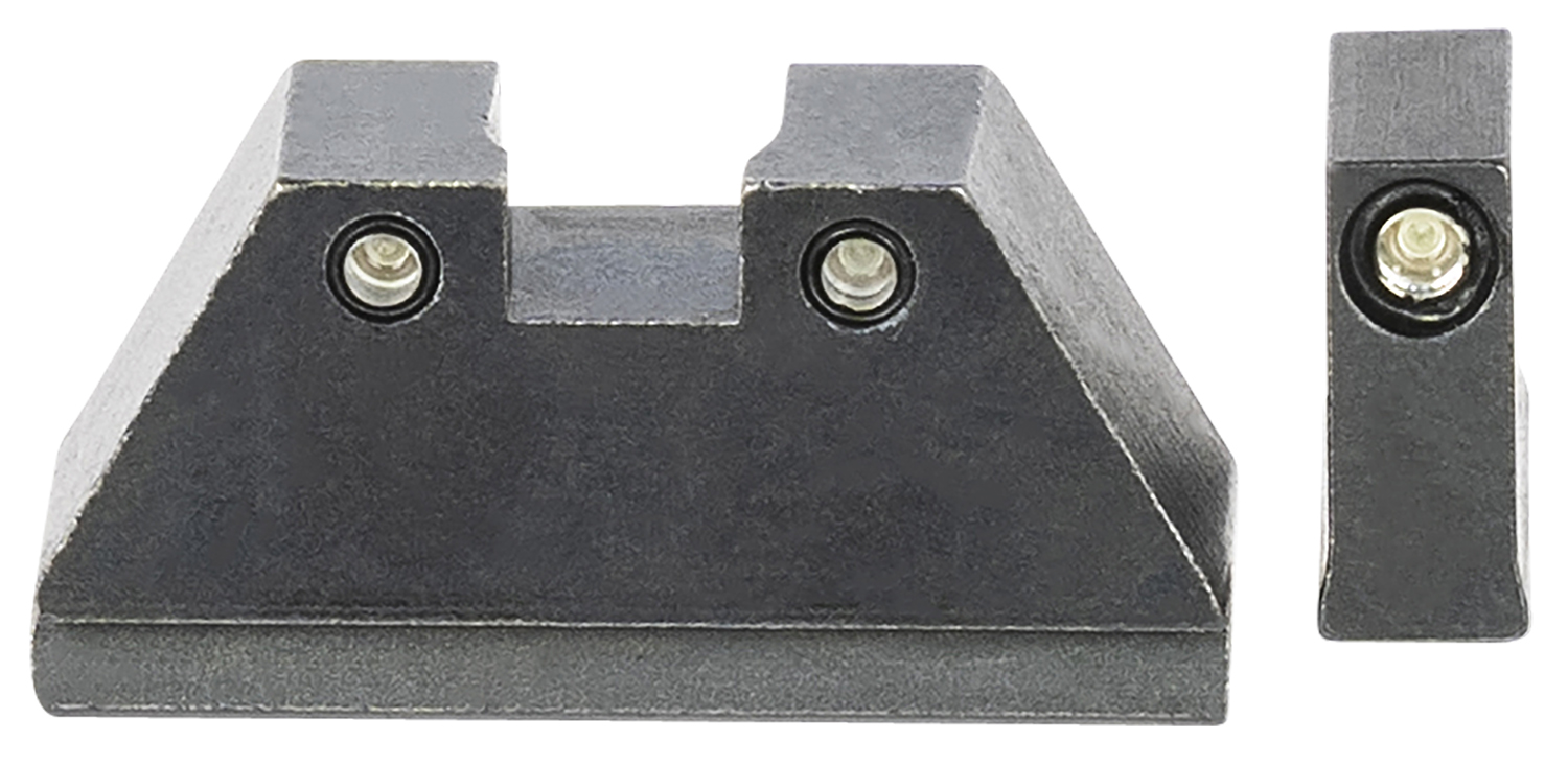 AmeriGlo GL813 Optic Sight Set Glock XL Tall Green Tritium Black Outline