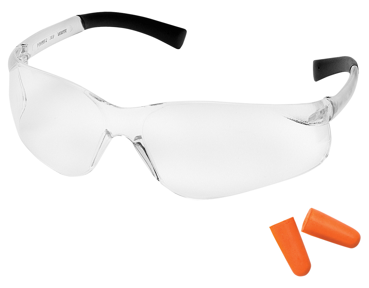 Pyramex Clear Mini Ztek Safety Glasses Clear with DP1000 32dB Earplugs