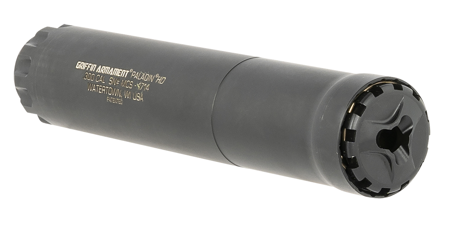 Griffin Armament Paladin HD 30 Cal 1.50" Black Stainless Steel 5/8"-24 tpi