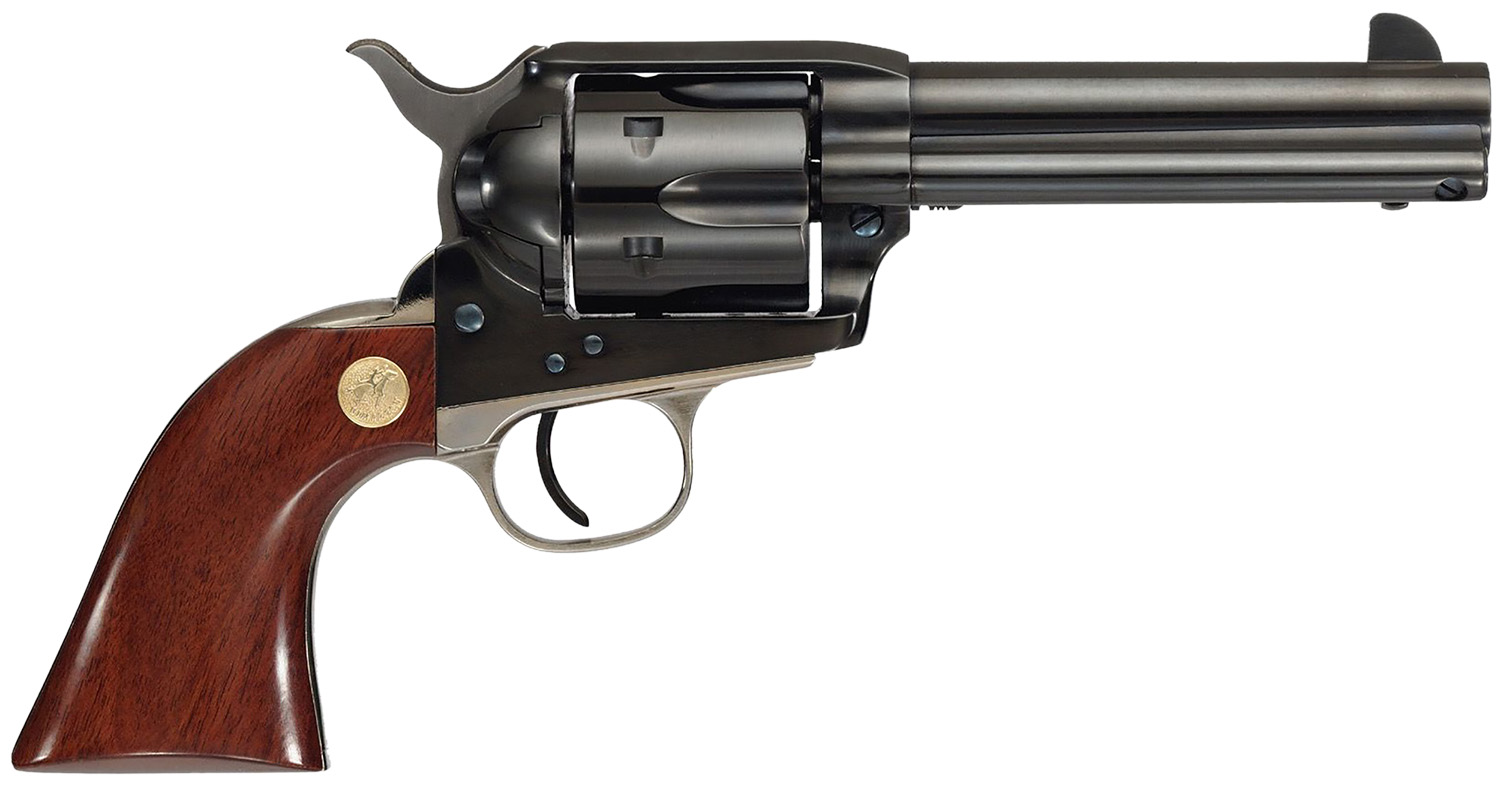 Cimarron MP410B1401 Pistoleer  45 Colt (Long Colt) 6 Shot 4.75 Blued Stainless Steel Barrel, Blued Cylinder, Blued Steel Frame, Walnut Grip, Exposed Hammer