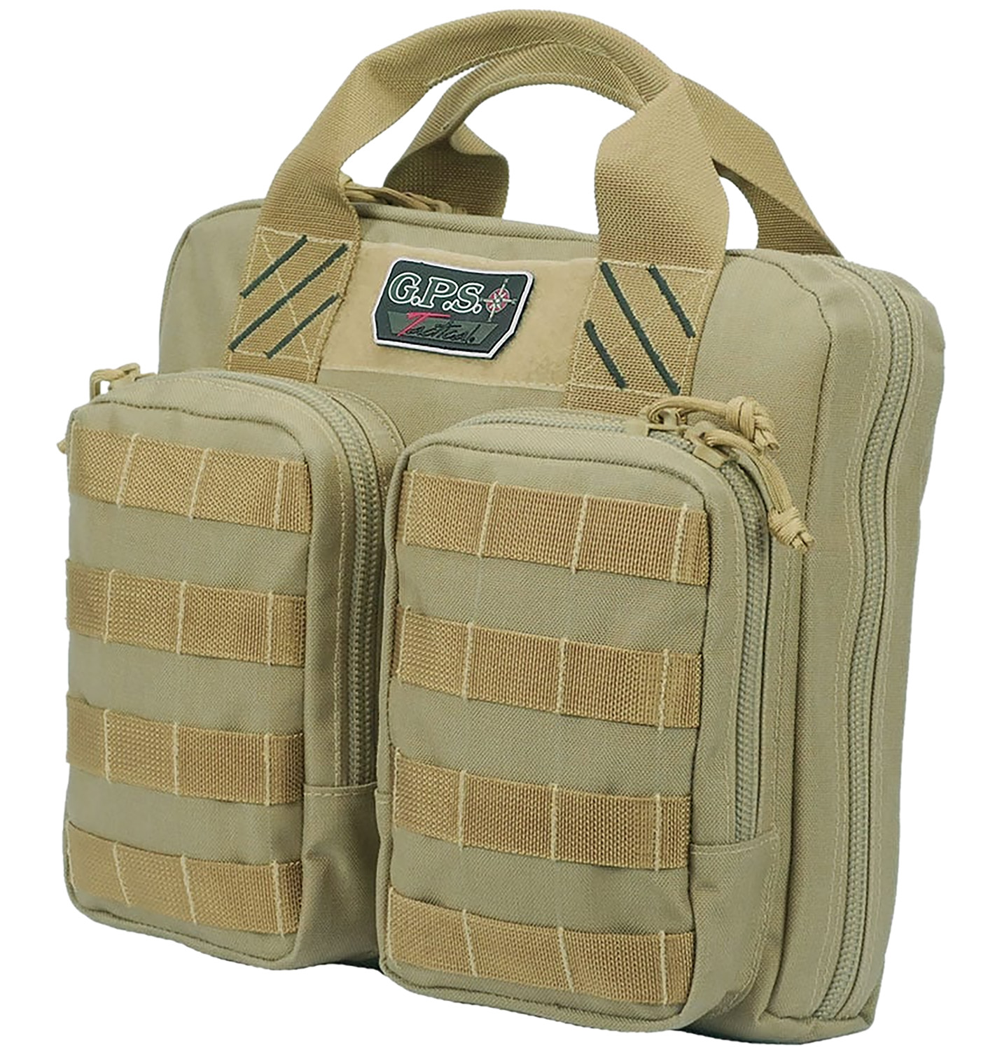 GPS Bags T111pct Tactical Double +2 TAN 1000D Nylon Teflon Coating Holds