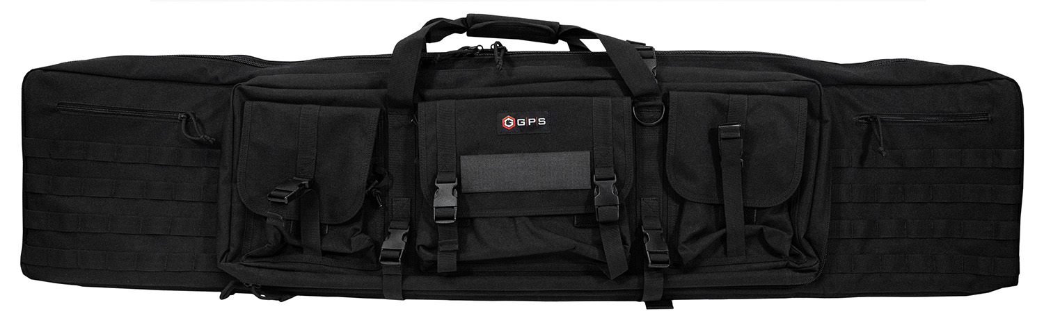 GPS Bags DRC55 Double Rifle Case Black 600D Polyester w- 2 Padded Pistol... - GPS