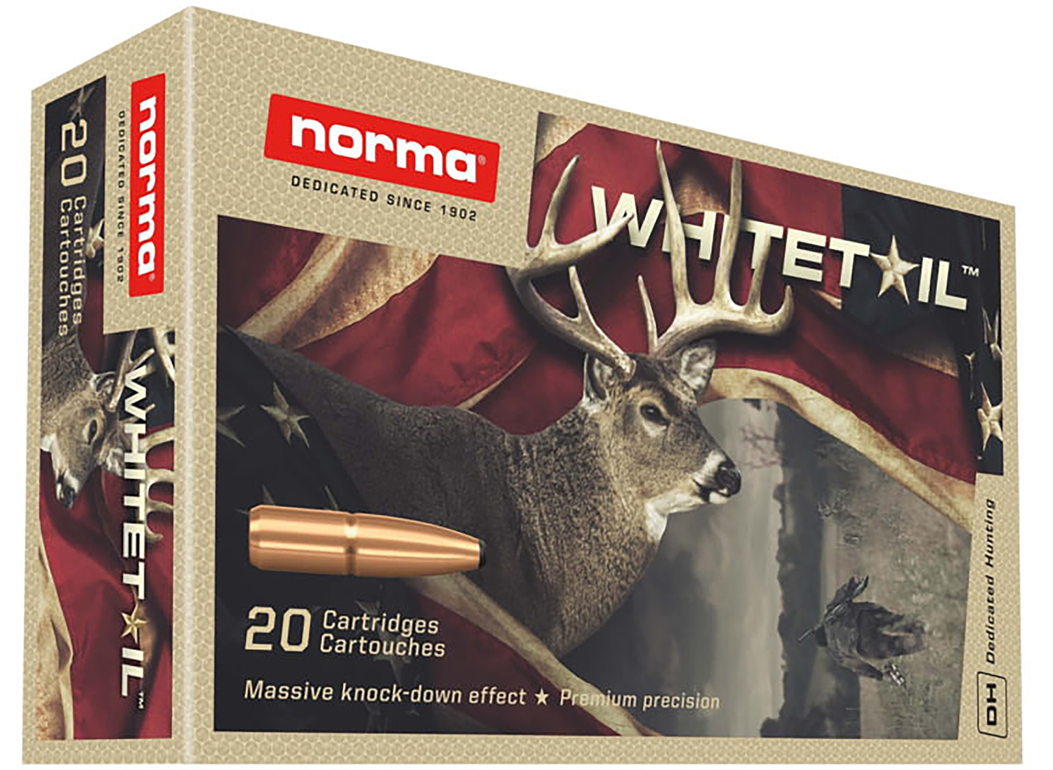 Norma Ammunition 20177392 Dedicated Hunting Whitetail 30-06Springfield 150gr Pointed Soft Point 20 Per Box/10 Case