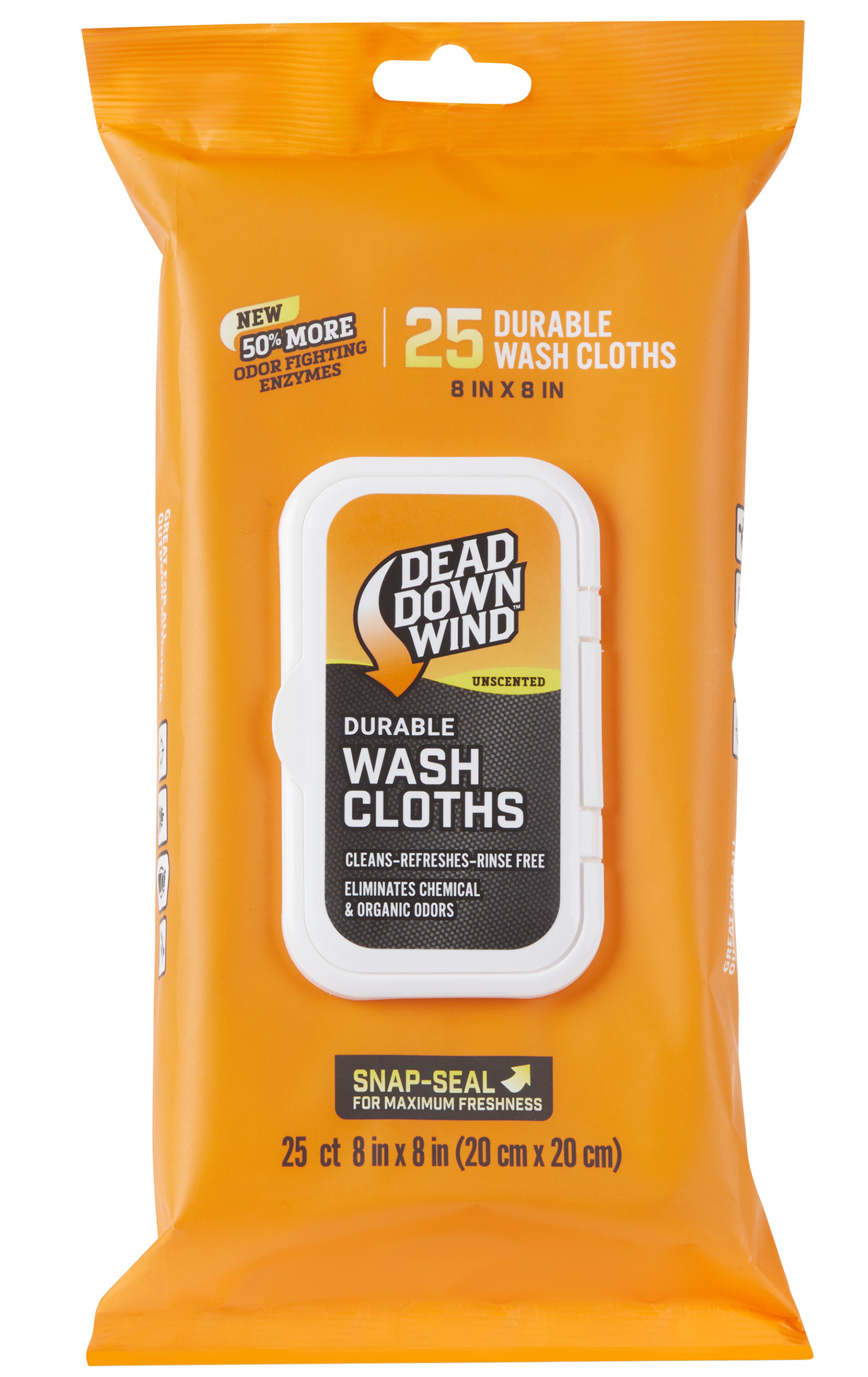 Dead Down Wind 1355 Wash Cloths Value Pack 8 X 8 Unscented 25 Count