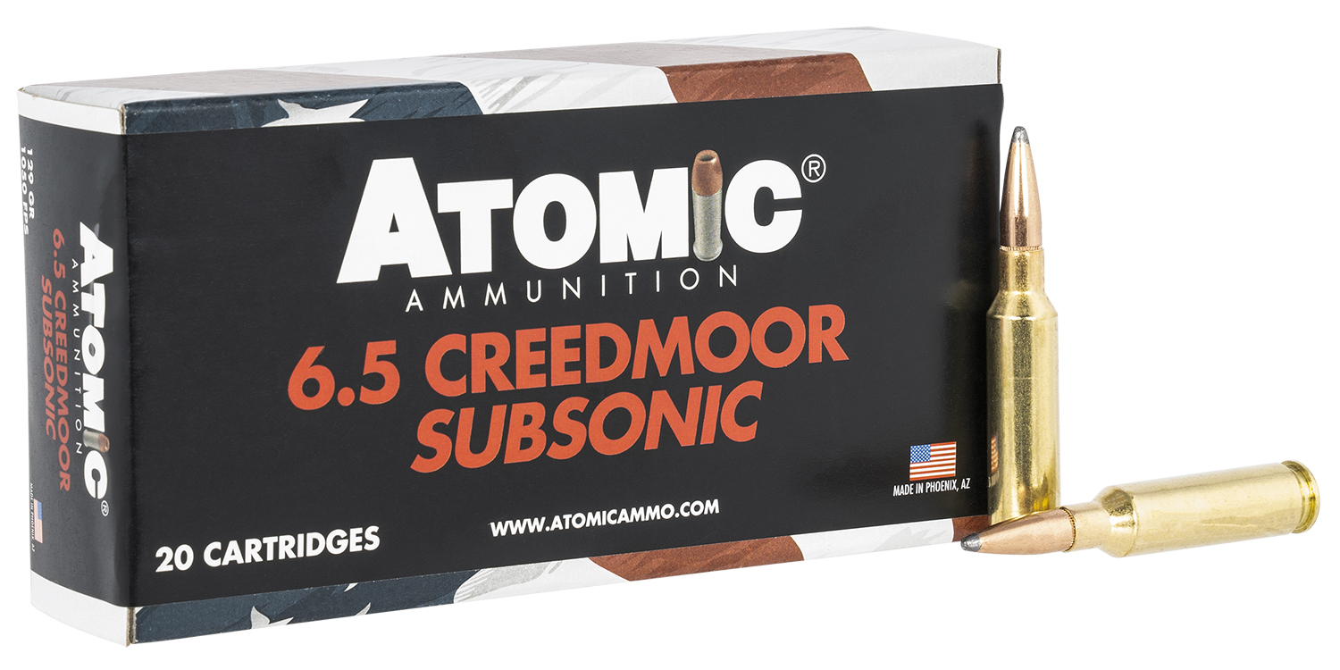 Atomic Ammunition 00482 6.5 Creedmoor 129gr JHP Subsonic 20 Rounds