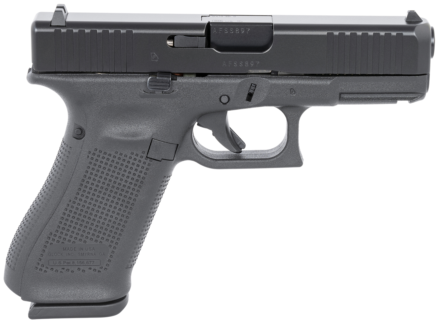 Glock UA455S203 G45 9mm Luger 17+1 4.02" GMB Barrel, Black nDLC Serrated...-img-0