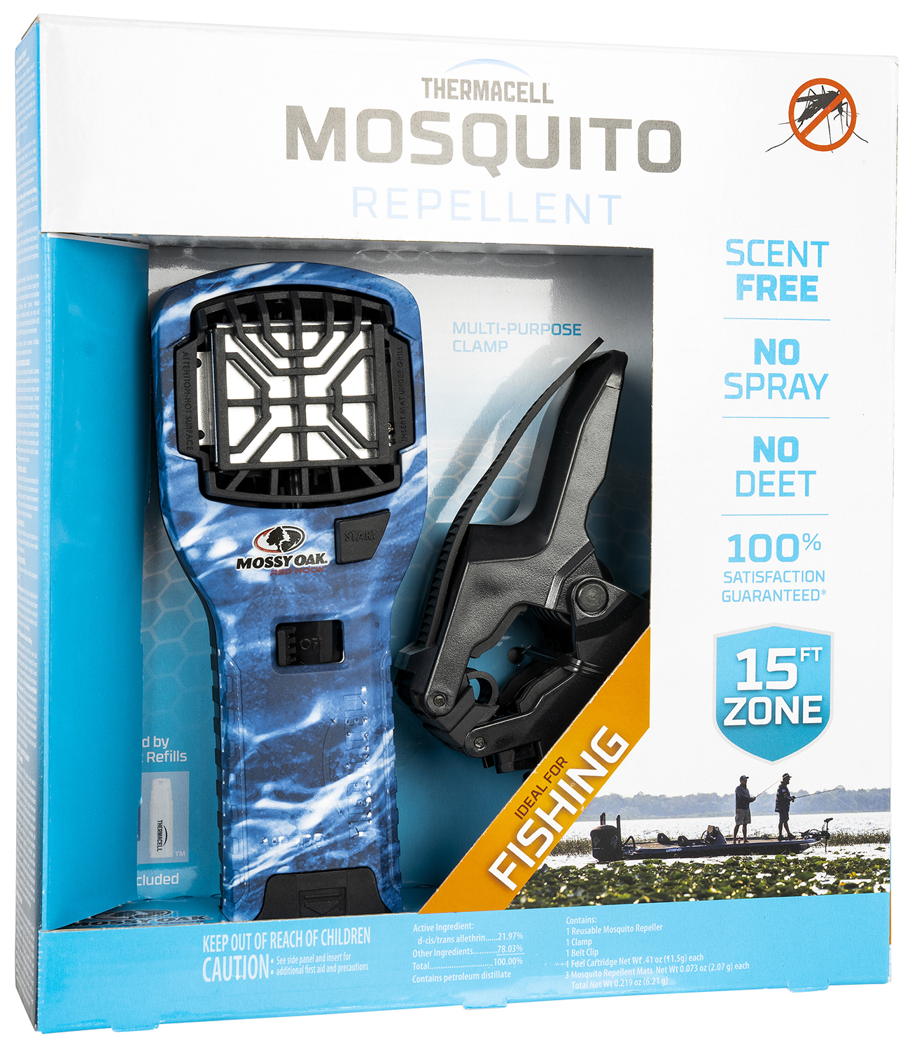 Thermacell MR300MO MR300 Portable Repeller Fishing Bundle Mossy Oak Blue...-img-0