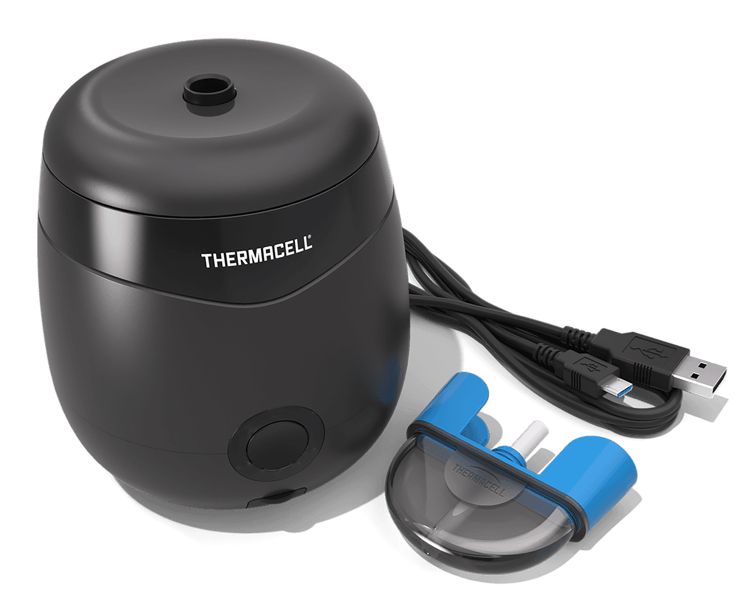 Thermacell E55X Rechargeable Mosquito Repeller Charcoal Gray 20ft 12hrs