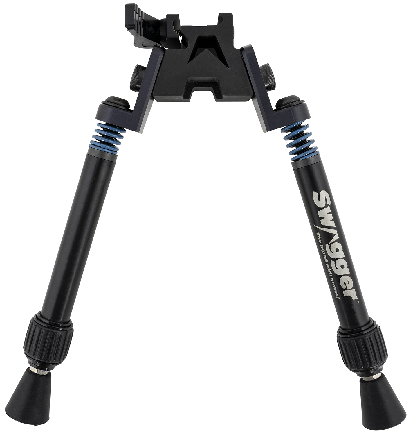Swagger SWAGBPSFR10 SFR10 Flex to Rigid QD Bipod with Black Finish, Picatinny Attachment & 6-10.50 Vertical Adjustment
