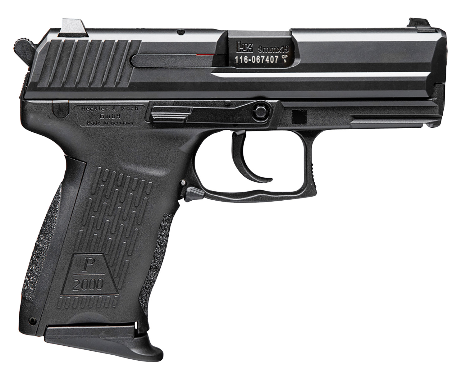 HK 81000044 P2000 V3 DA/SA 9mm Luger 3.66 10+1 Black Steel...-img-0