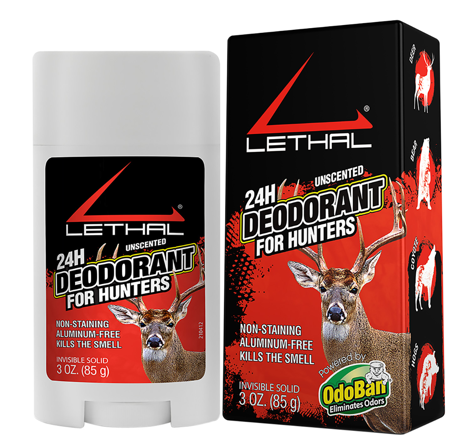 Lethal 9426673Z Deodorant Odor Eliminator Odorless Scent 3 oz Stick-img-0