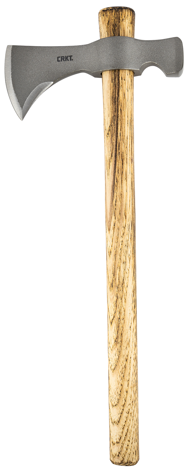 CRKT 2730 Woods Chogan T-Hawk 3.50 Blade 1055 Carbon Steel Blade Tennessee Hickory Handle 19 Long Tomahawk w/Hammer